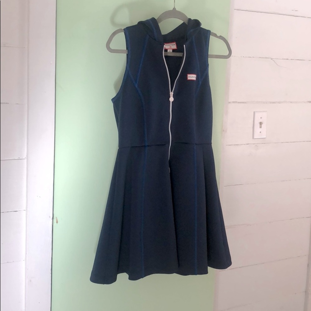 Hunter full zip sleeveless scuba dress Sz Medium